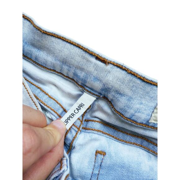 Rag & Bone Moto Distressed Skinny Jeans 24 Light Wash Zipper Street Chic Grunge - Picture 6 of 8